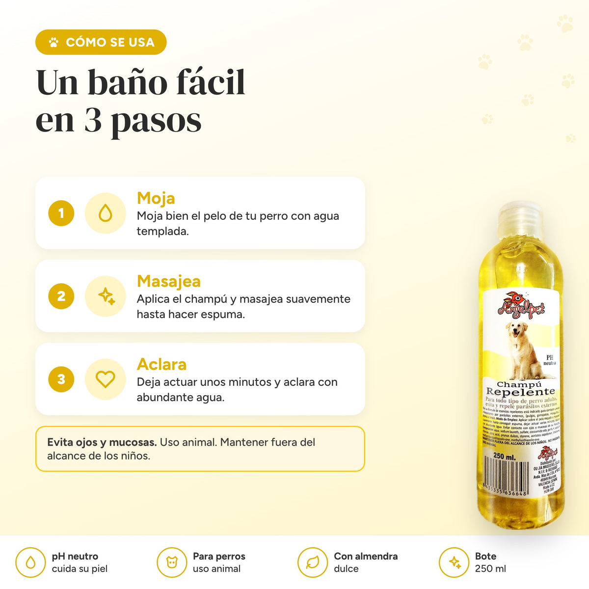 Cómo se usa el champú en 3 pasos