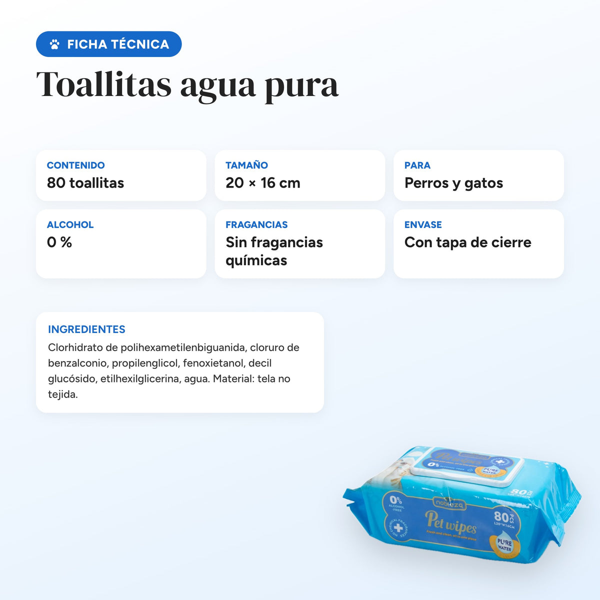 Ficha técnica e ingredientes