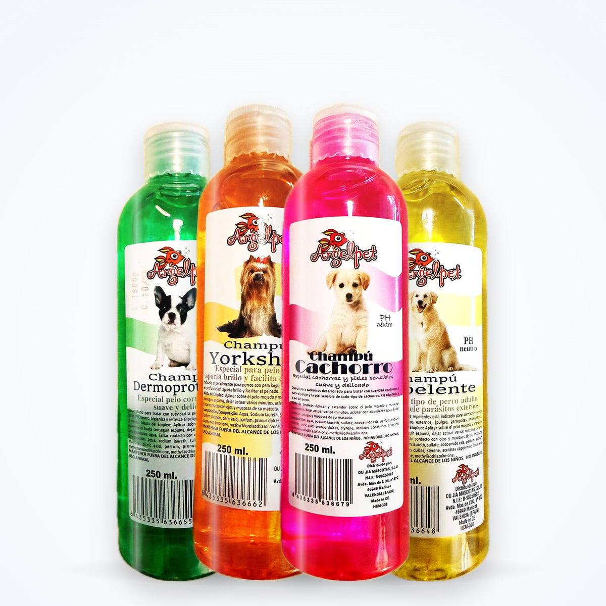 Pack de champús para perros a elegir: repelente, Yorkshire, cachorro y dermoprotector
