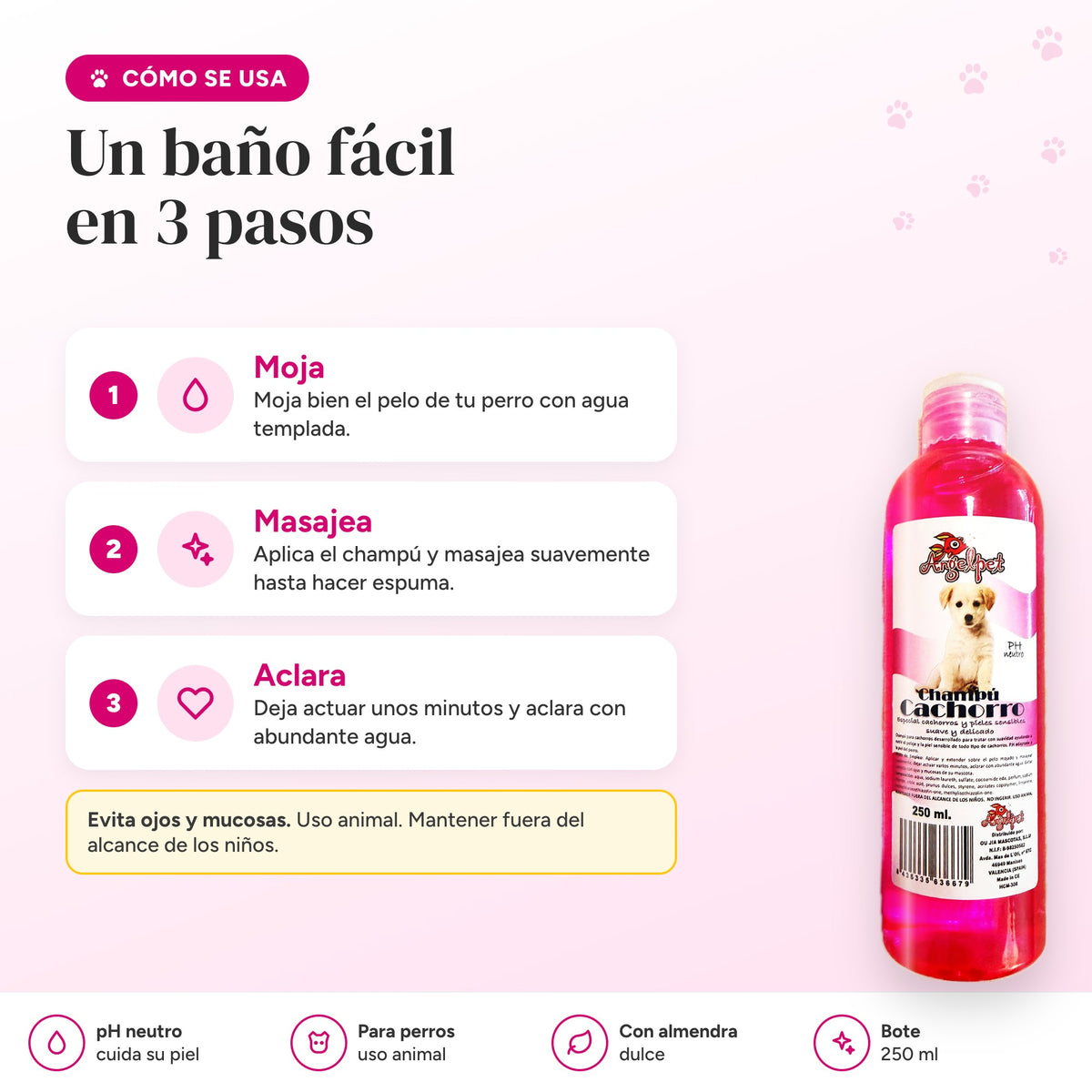 Cómo se usa el champú en 3 pasos