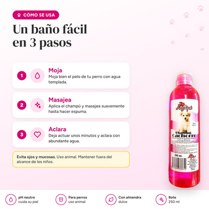 Cómo se usa el champú en 3 pasos