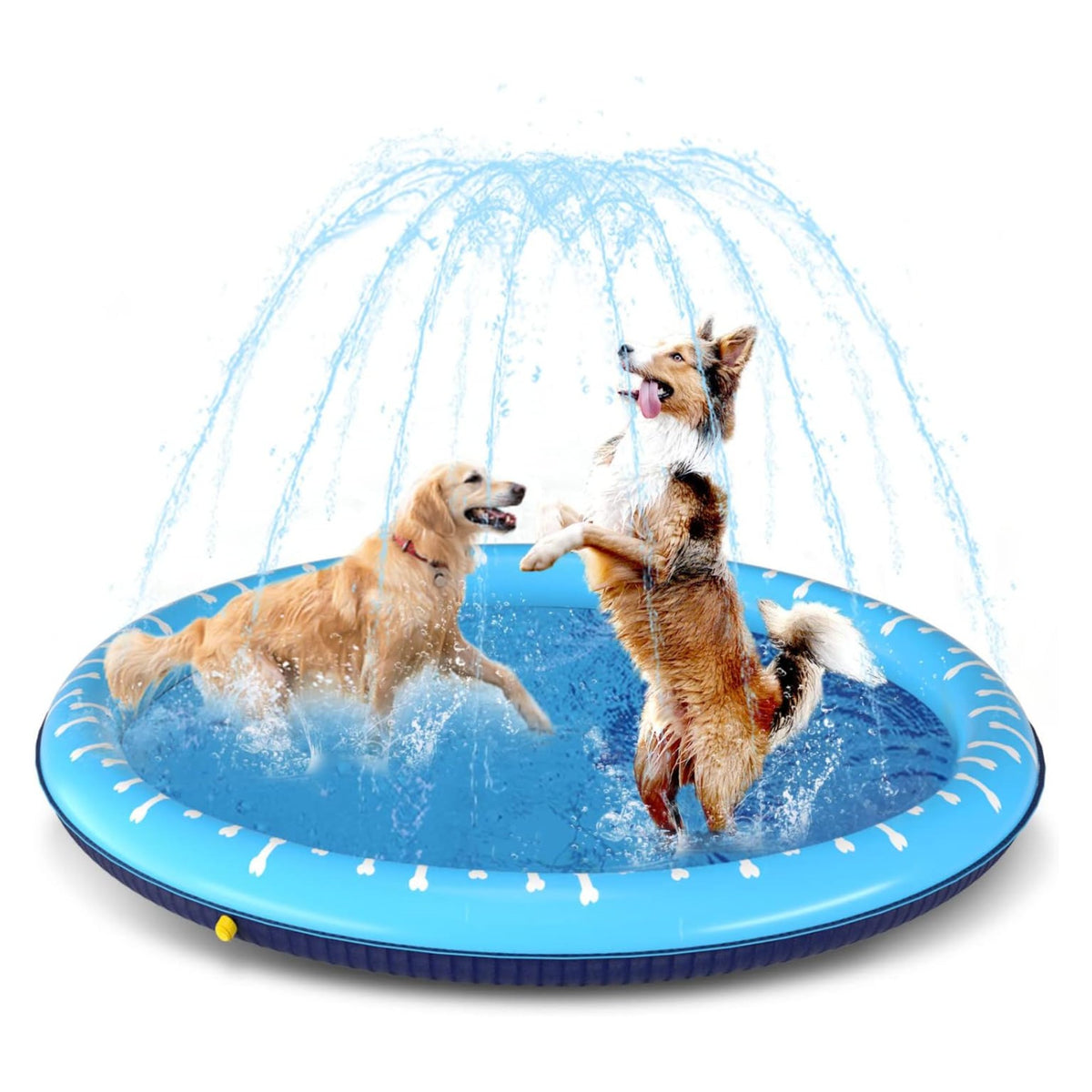 Piscina para perros grandes plegable con chorros de agua Nobleza